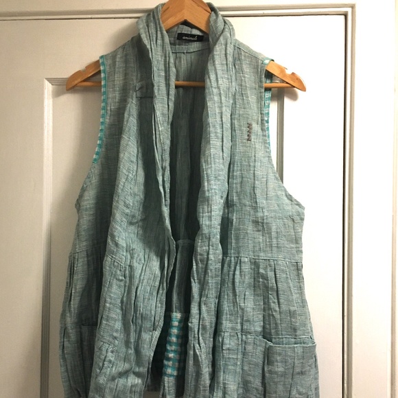 94% Linen ANIMALE Brazil draped open front cardigan. NEW condition - Picture 1 of 7